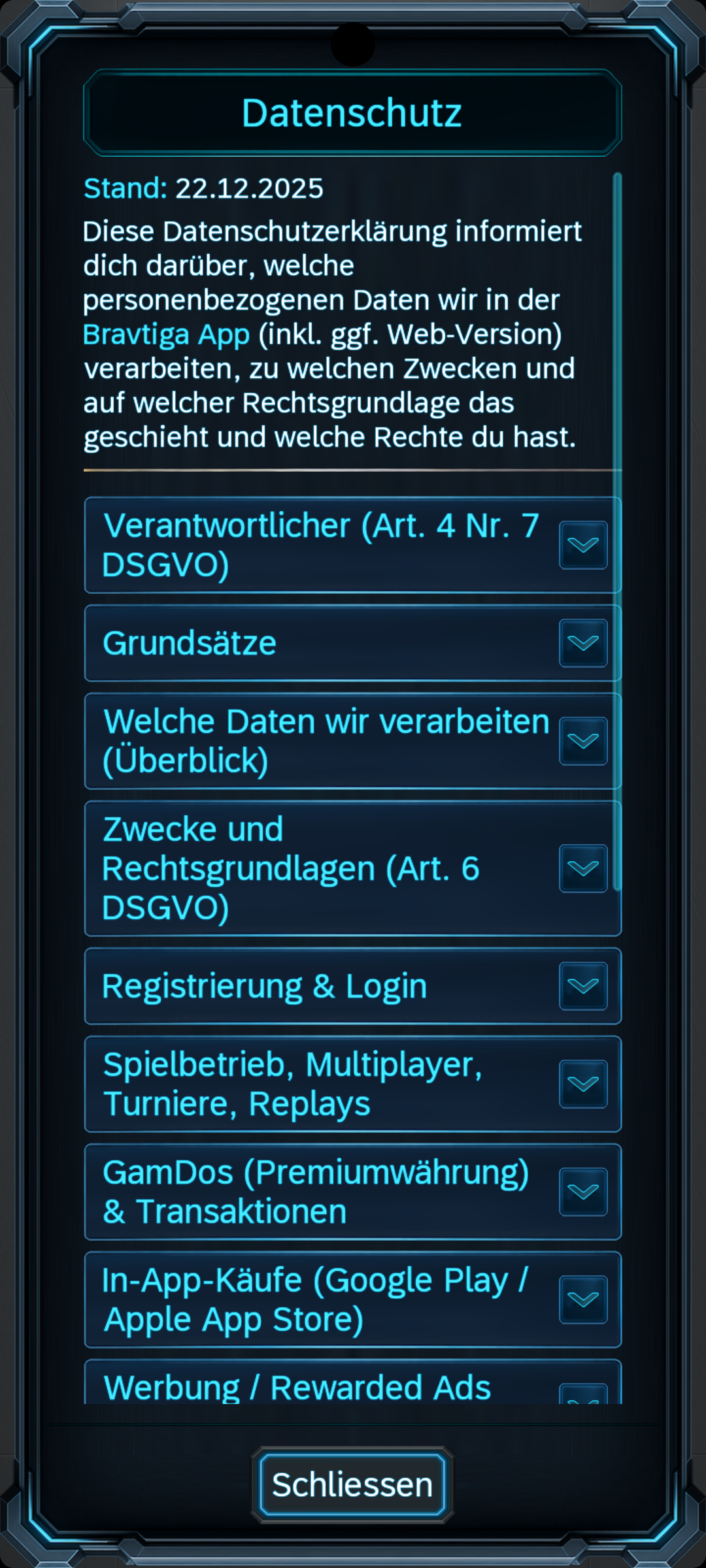 Datenschutz