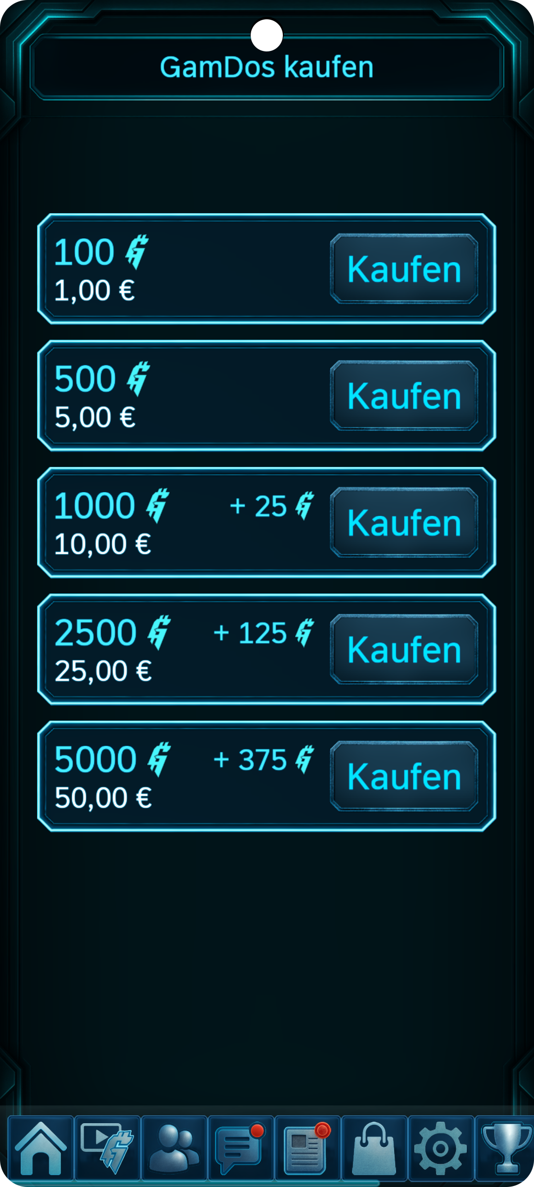 Hier kannst du neue GamDos kaufen