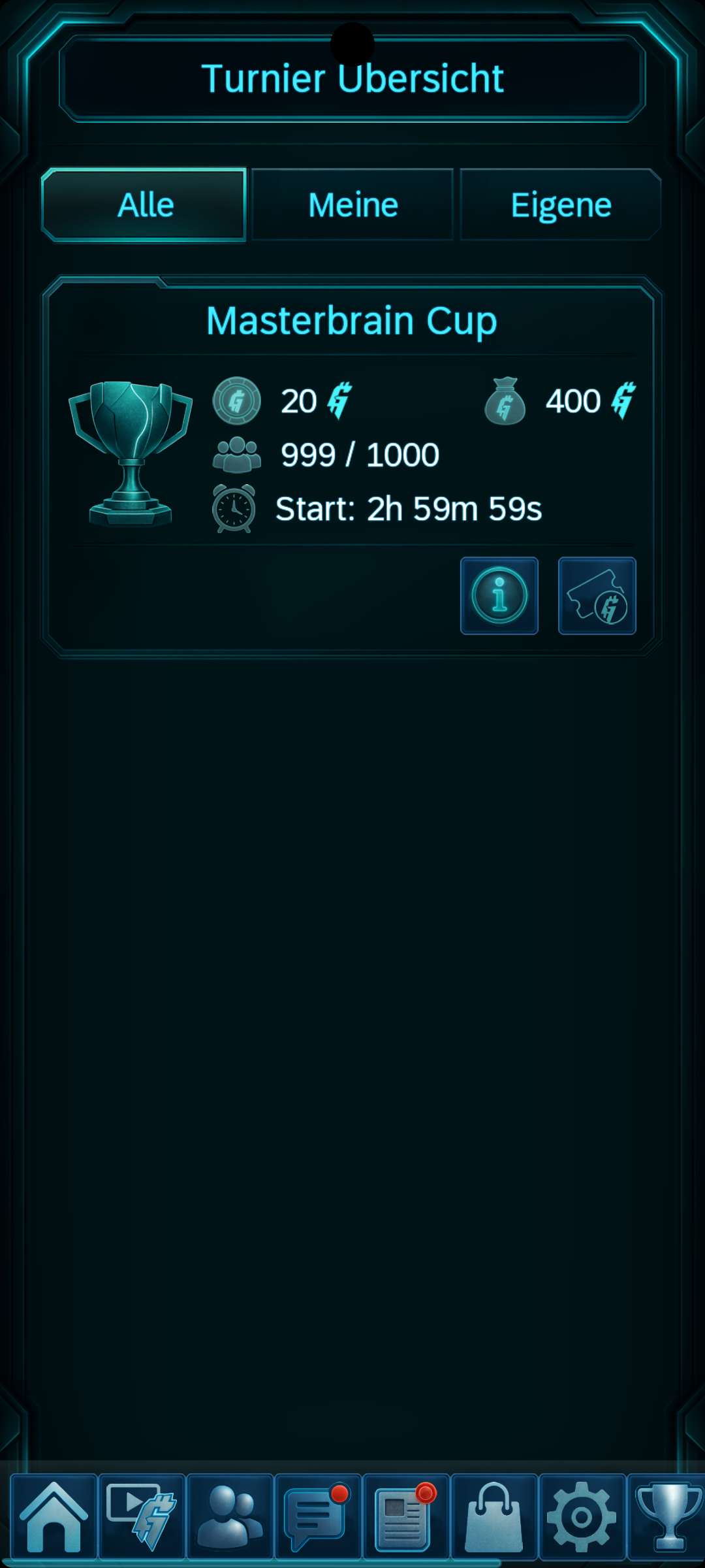 Nimm an Turnieren teil