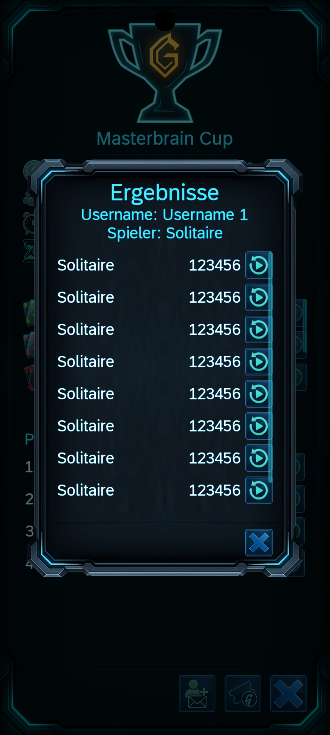 Schau dir die Turniere Ergebnisse im Detail an
